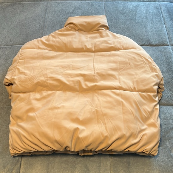 Beige Puffer Jacket - Picture 2 of 5